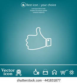 Vector thumb up icon