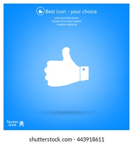 Vector thumb up icon