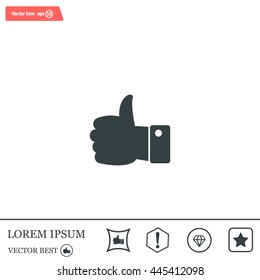 Vector thumb up icon