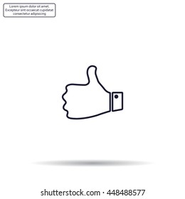 Vector thumb up icon