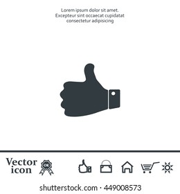 Vector thumb up icon