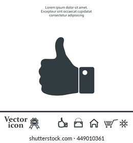 Vector thumb up icon