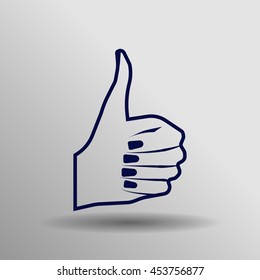Vector thumb up icon