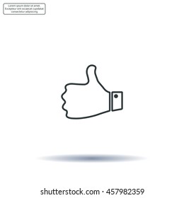 Vector thumb up icon