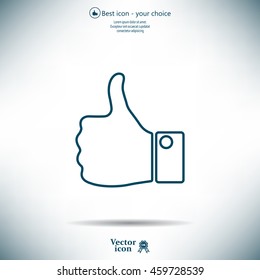 Vector thumb up icon