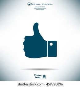 Vector thumb up icon