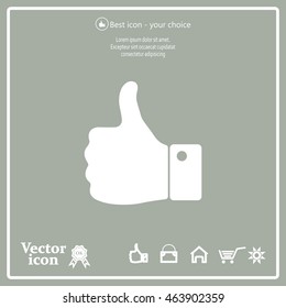 Vector thumb up icon