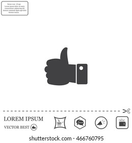 Vector thumb up icon