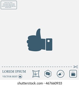Vector thumb up icon