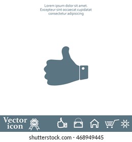 Vector thumb up icon