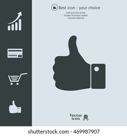 Vector thumb up icon