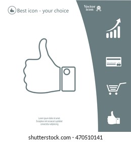 Vector thumb up icon