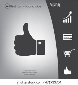 Vector thumb up icon