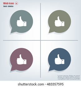 Vector thumb up icon