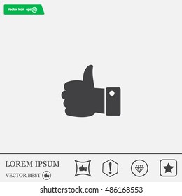 Vector thumb up icon