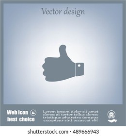 Vector thumb up icon