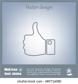 Vector thumb up icon