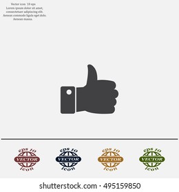 Vector thumb up icon