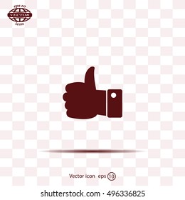 Vector thumb up icon