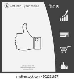 Vector thumb up icon