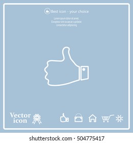 Vector thumb up icon
