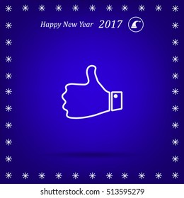 Vector thumb up icon