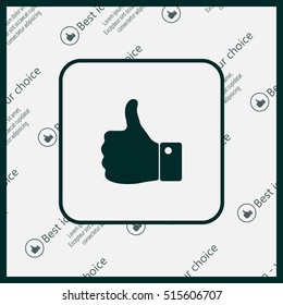 Vector thumb up icon
