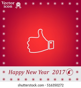 Vector thumb up icon