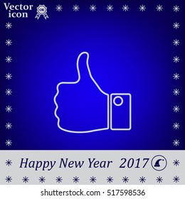 Vector thumb up icon