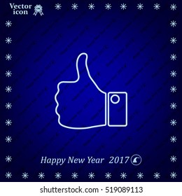 Vector thumb up icon