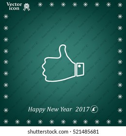 Vector thumb up icon