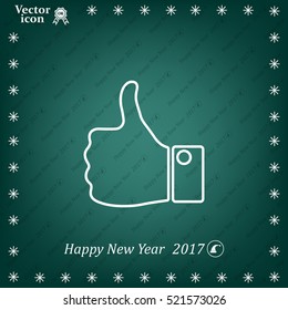 Vector thumb up icon