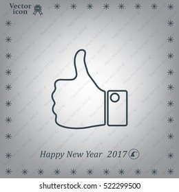 Vector thumb up icon