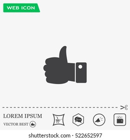 Vector thumb up icon