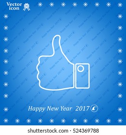 Vector thumb up icon