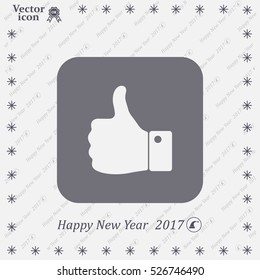 Vector thumb up icon