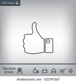 Vector thumb up icon