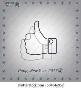 Vector thumb up icon