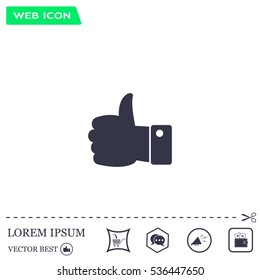 Vector thumb up icon