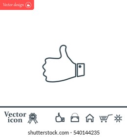 Vector thumb up icon