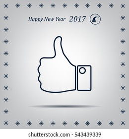 Vector thumb up icon