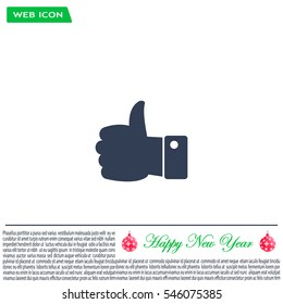 Vector thumb up icon