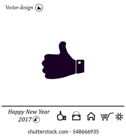 Vector thumb up icon