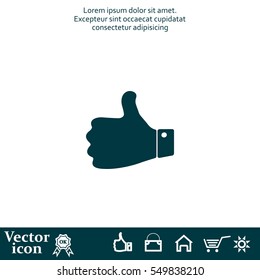 Vector thumb up icon