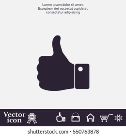 Vector thumb up icon