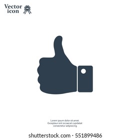 Vector thumb up icon