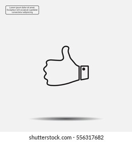 Vector thumb up icon