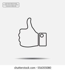 Vector thumb up icon