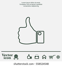 Vector thumb up icon