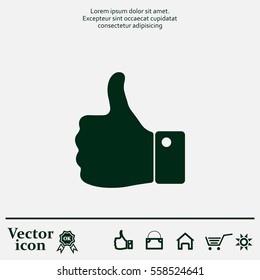Vector thumb up icon